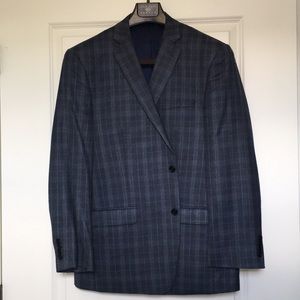 Joseph Abboud Men’s 44R Blue Plaid Sportcoat